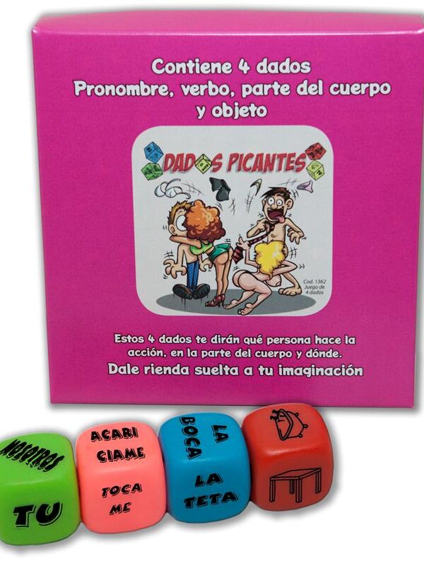 Juego 4 Dados Fluorescentes