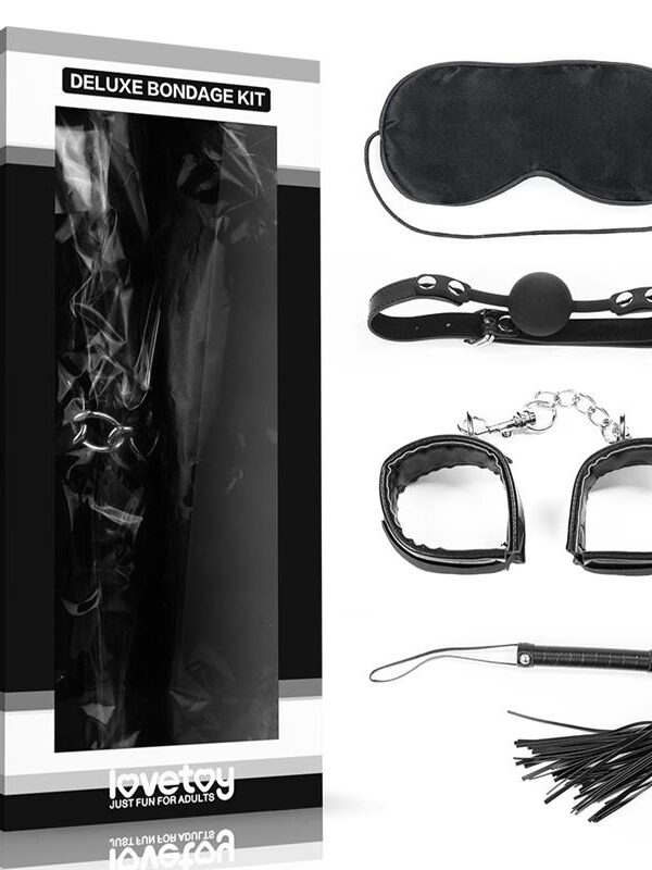 Kit Bondage Deluxe 4 Unidades Negro