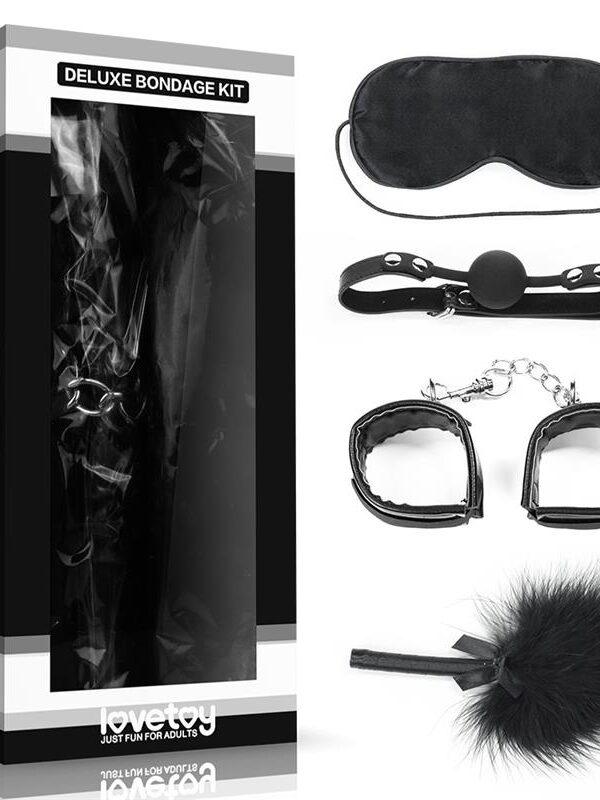 Kit Bondage Deluxe 4 Unidades Negro