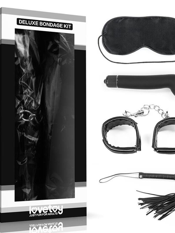 Kit Bondage Deluxe con Vibrador Negro