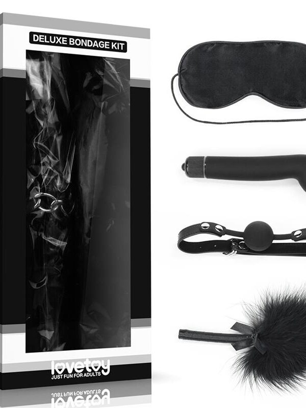 Kit Bondage Deluxe con Vibrador Negro