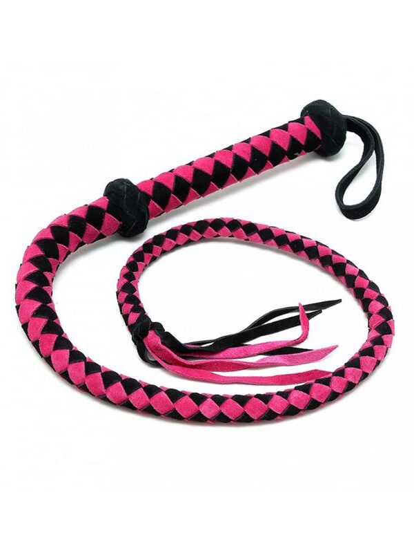 Látigo Árabe de Cuero Rosa 100 cm