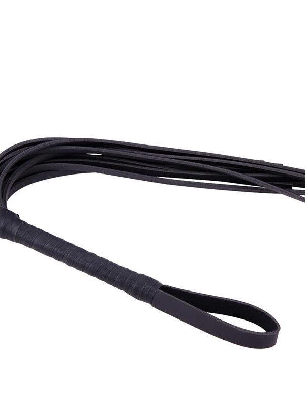 Látigo de Cuero 72 cm Negro