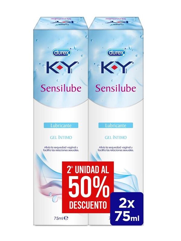 Lubricante Base Agua Duplo KY Sensilub 75ml