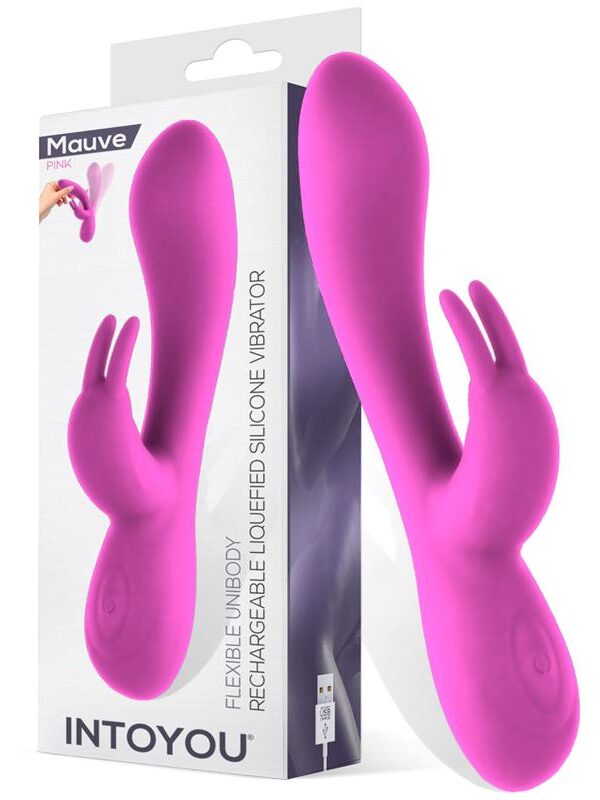 Mauve Vibrador Unibody Silicona Líquida USB Rosa