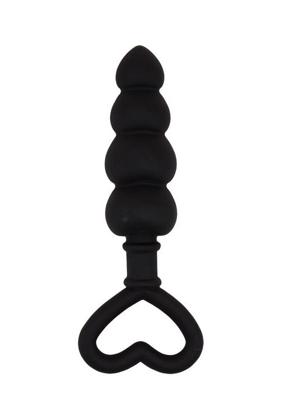 Mini Cadena Anal 15.6 x 3.4 cm Silicona Negro