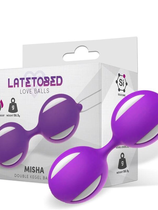 Misha Bola de Kegel Doble Silicona Púrpura
