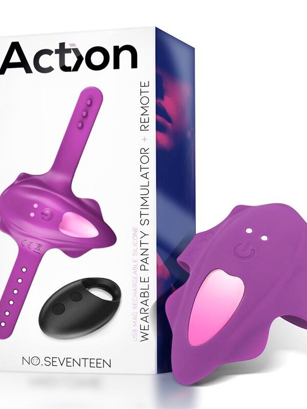 No. Seventeen Estimulador de Braguita Control Remoto USB Magnético Púrpura