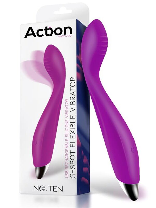 No. Ten Vibrador Hiper-Flexible Punto-G USB Magnético Silicona