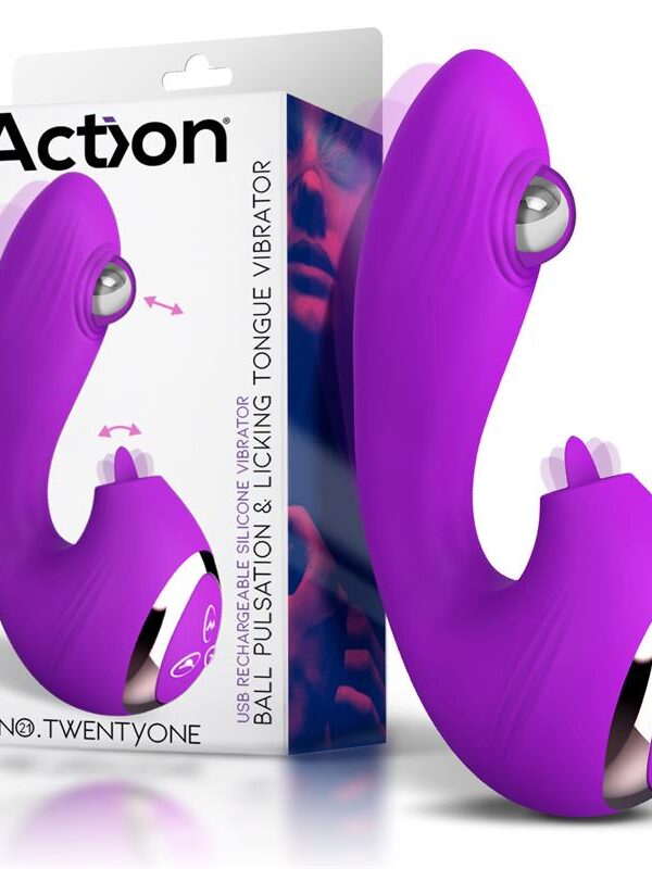 No. TwentyOne Vibrador con Bola Pulsante y Lengua Estimuladora