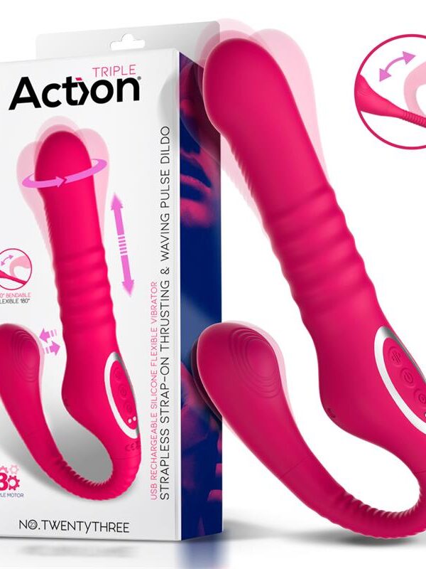 No. TwentyThree Vibrador Doble con Pulsación y Thrusting Flexible 180º
