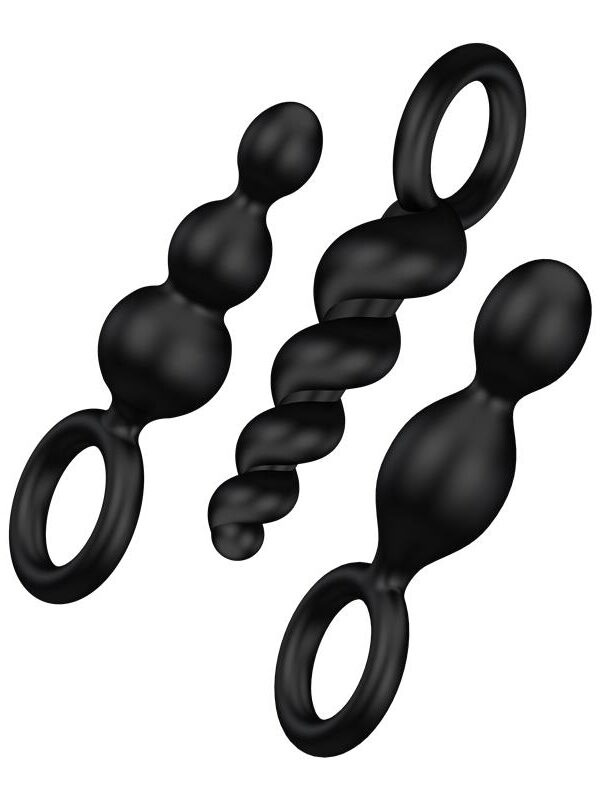 Pack de 3 Plugs Silicona Negro