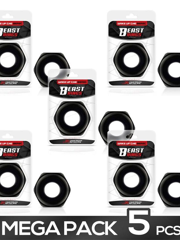 Pack 4+1 Anillo para el Pene Nut Silicona Líquida 25 mm