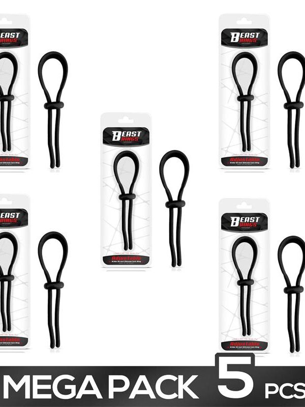 Pack 4+1 Anillo para el Pene Wider Arrest Ajustable Silicona Líquida
