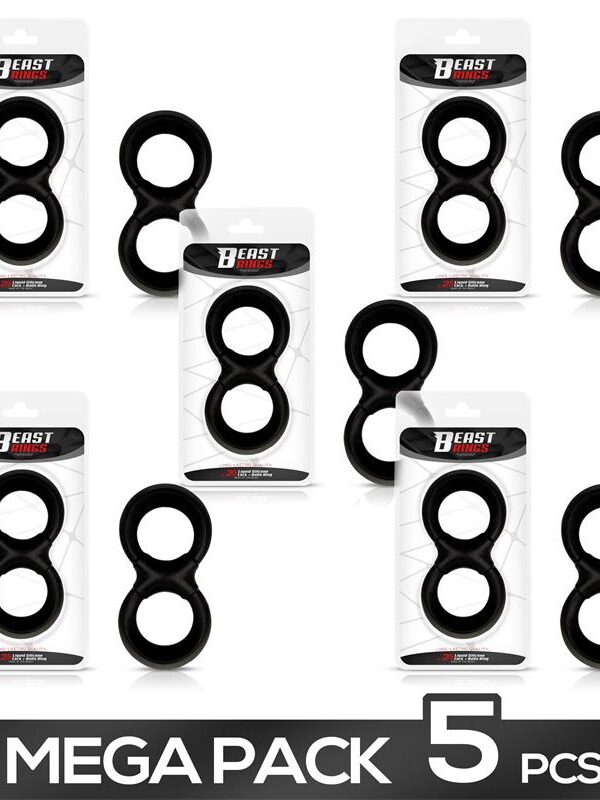Pack 4+1 Anillo para el Pene y Testículos Silicona Líquida 25 mm