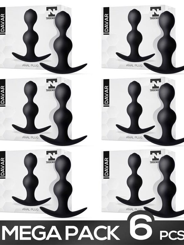 Pack 5+1 Davar Anal Plug Silicone Black