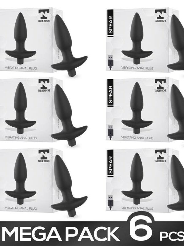 Pack 5+1 Spear Plug Anal con Vibración USB Silicona