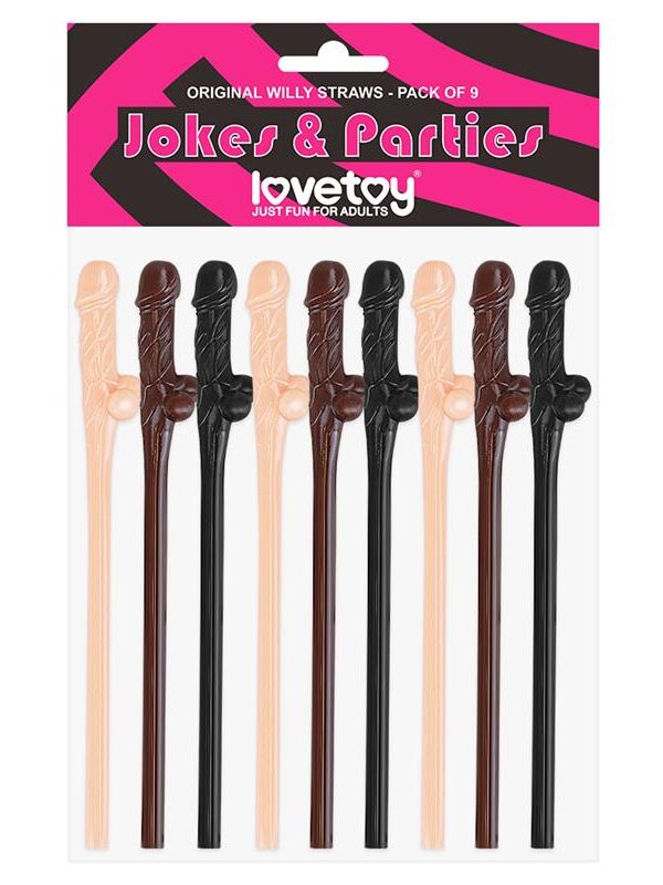Pajitas de Pene Pack de 9