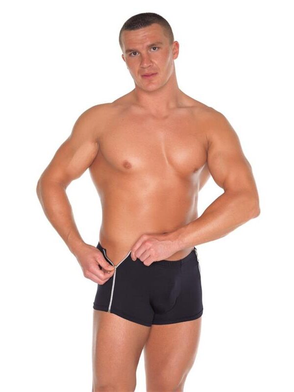 Pantalones Cortos con 2 Cremalleras Negro Talla Unica