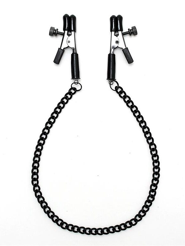 Pinzas para Pezones con Cadena Color Negro