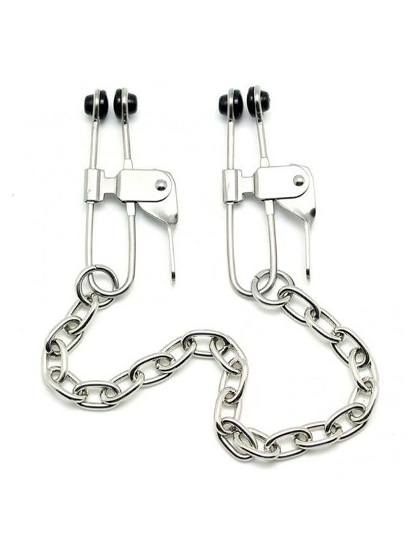 Pinzas Pezones Cadena Metal