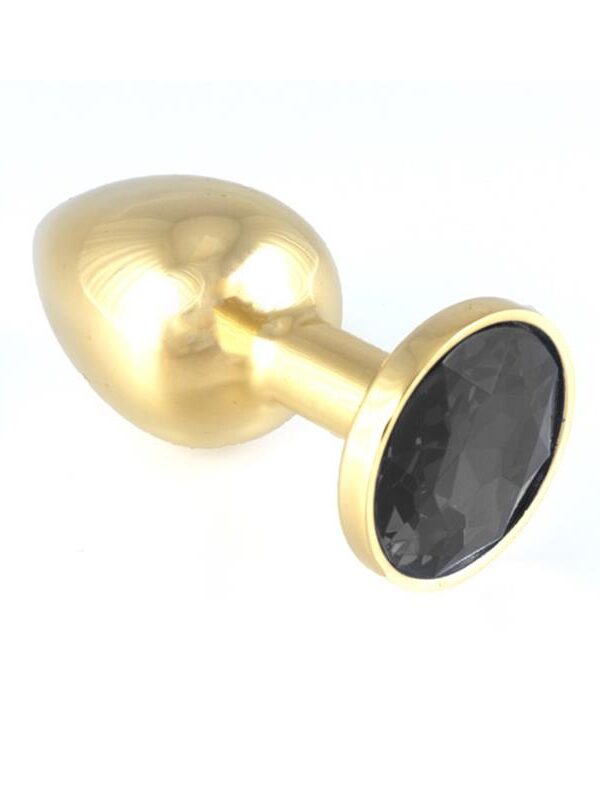 Plug Anal Acero Inoxidable Dorado-Negro