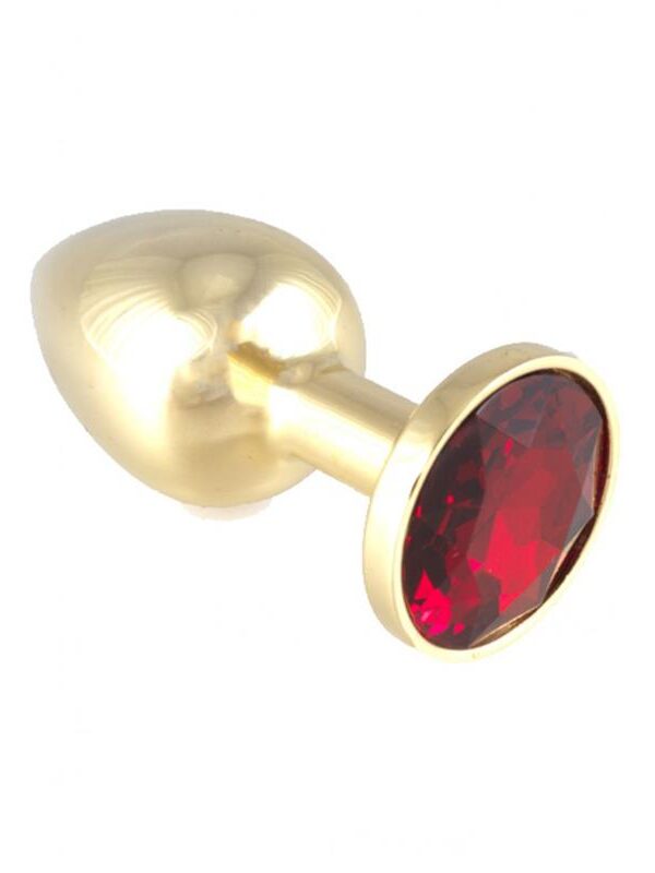 Plug Anal Acero Inoxidable Dorado-Rojo