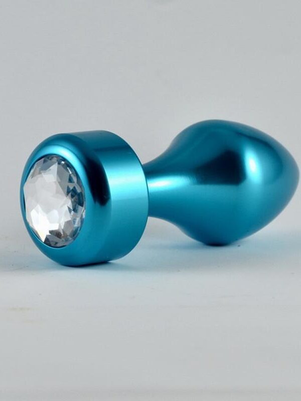 Plug Anal Azul Rosebud con Joya