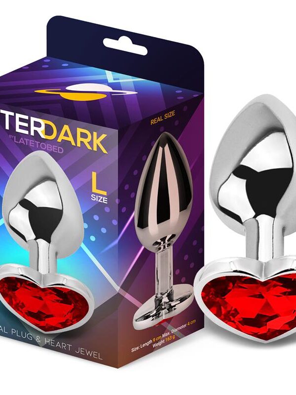 Plug anal Base Corazón Red Scarlet Talla L