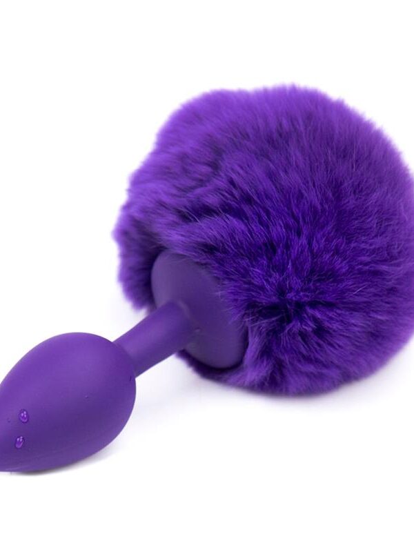 Plug Anal con Pompón Púrpura Talla S
