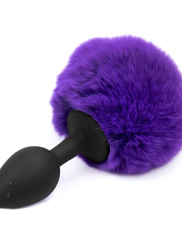 Plug Anal con Pompón Púrpura Talla S