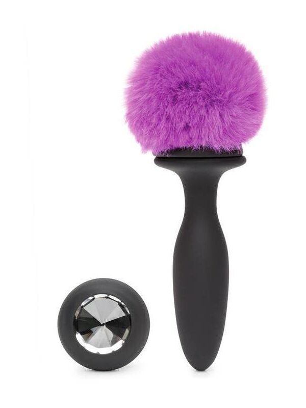 Plug Anal con Vibración Doble Base Púrpura Grande