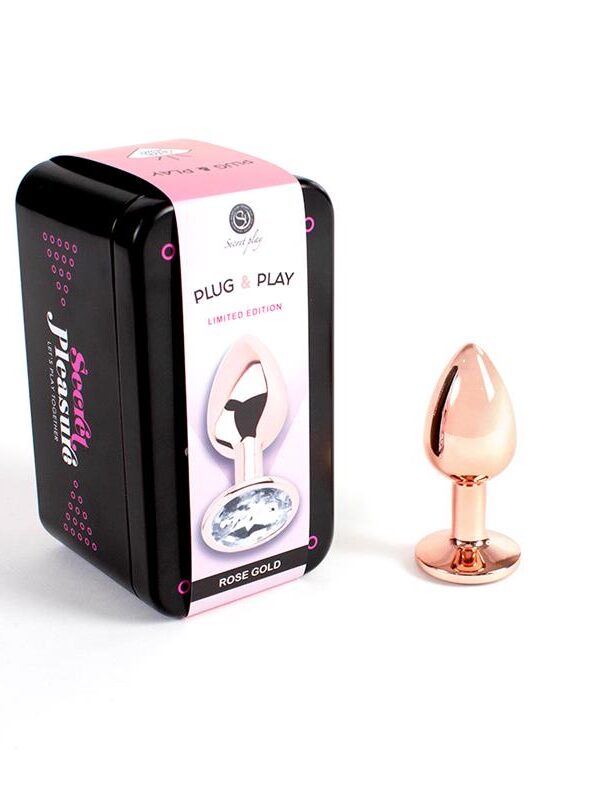 Plug Anal de Metal Rose Gold Talla S