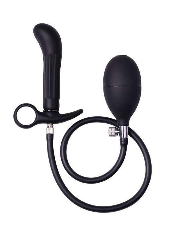 Plug Anal Inflable con Bomba Negro