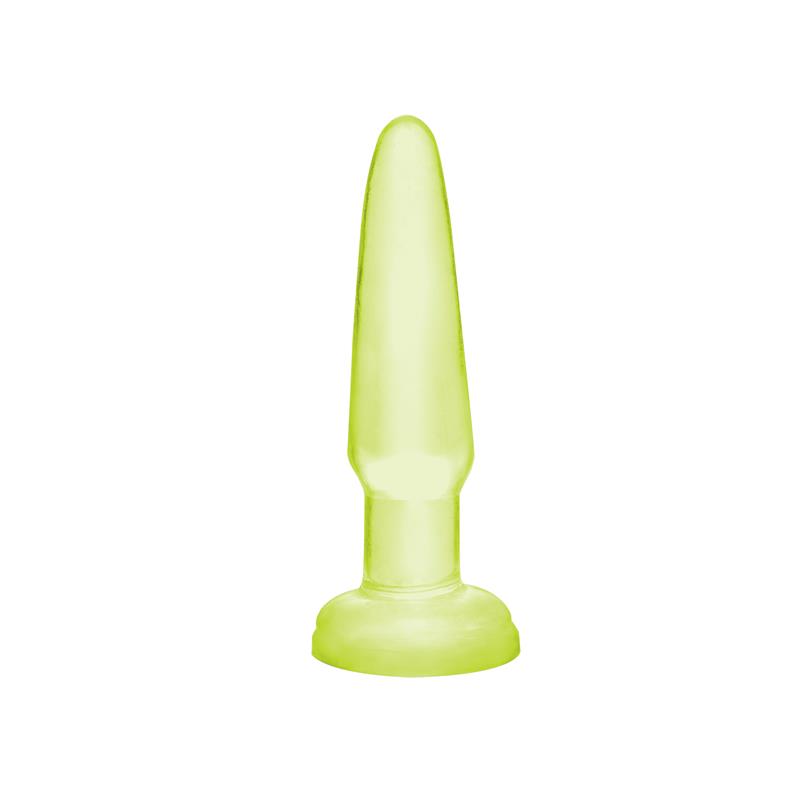 Basix Rubber Works Butt Plug Principiantes - Color Fosforescente