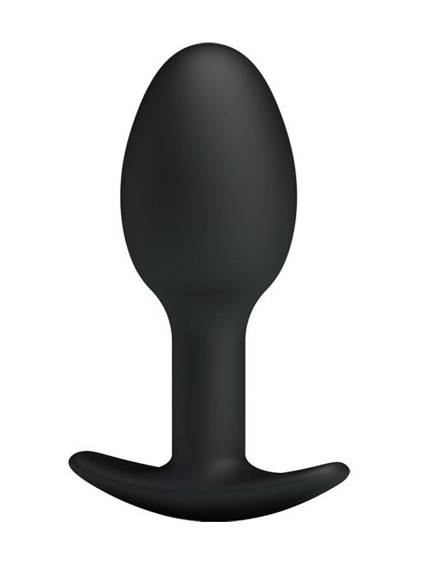 Plug Anal Silicona Negro con Bola
