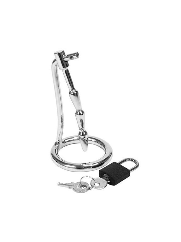 Plug Castidad Pene con Candado Acero Inoxidable