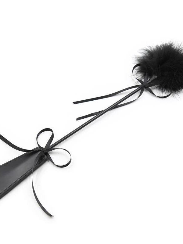 Plumero y Fusta 2 en 1 49 cm Negro