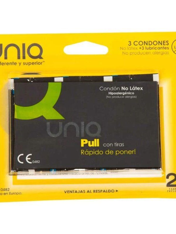 Preservativos con Tiras Pull Condoms Sin Látex 3 pcs