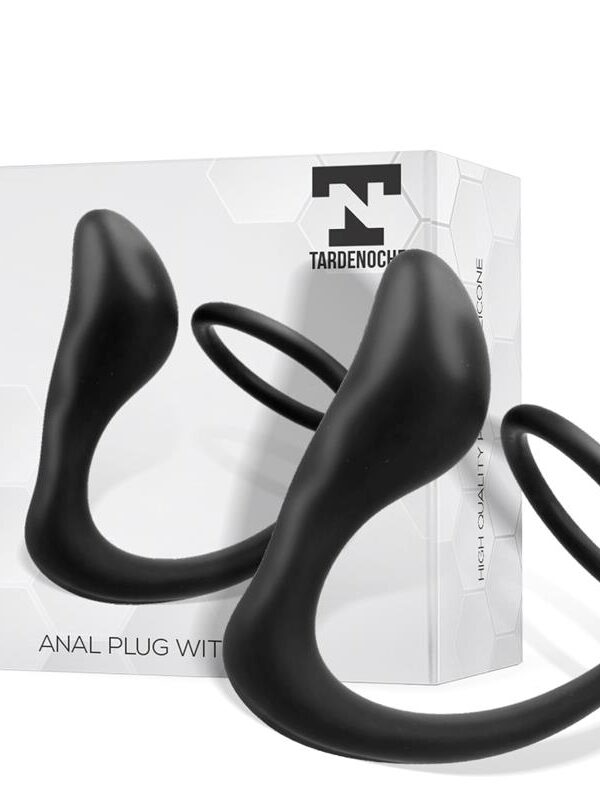 Randal Plug Anal con Anillo para el Pene Silicona Negro