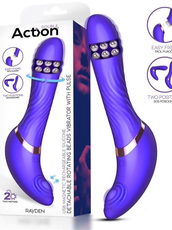 Rayden Vibrador con Pulsación y Bolas Internas Desmontable Dos Posiciones