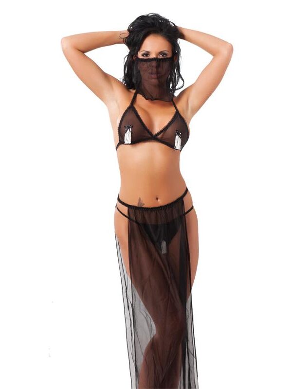 Rimba Amorable Disfraz Oriental Color Negro Talla Única