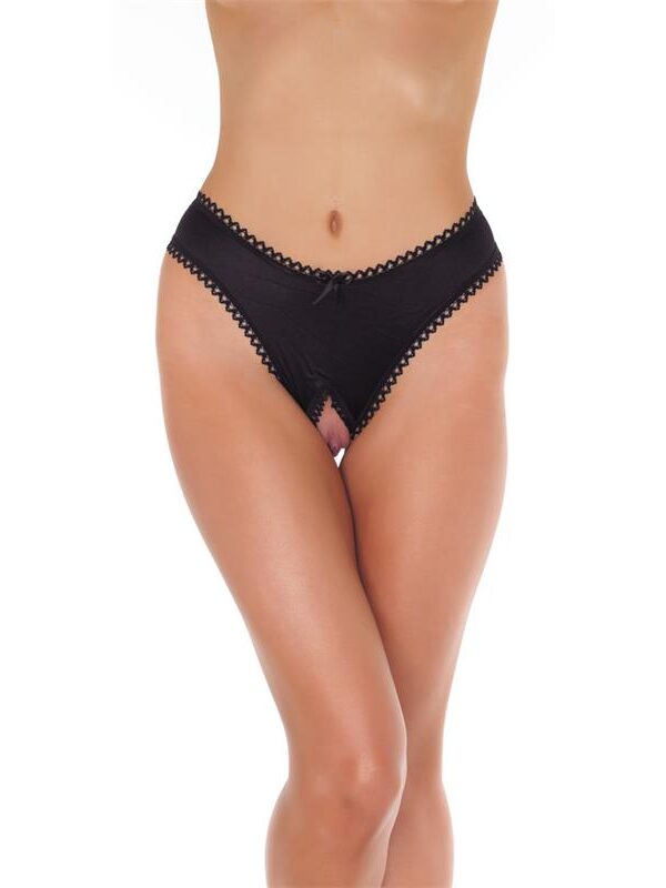 Rimba Amorable Tanga Abierto Color Negro Talla Única