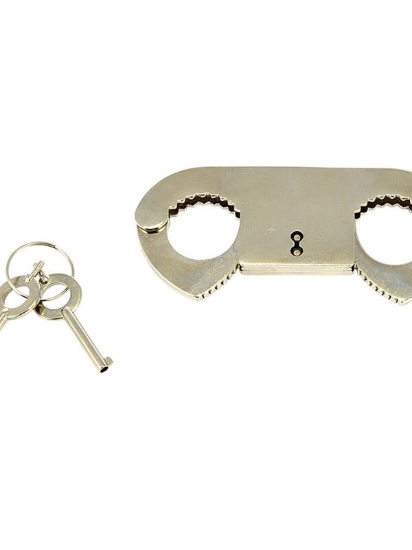Rimba Bondage Play Esposas para Dedos De Acero Niquelado Ajustables