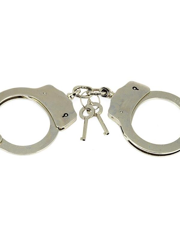 Rimba Bondage Play Esposas de Acero Niquelado Ajustables