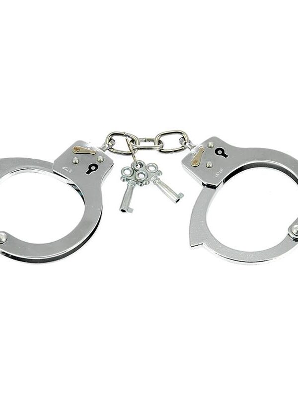 Rimba Bondage Play Esposas de Acero Niquelado Ajustables