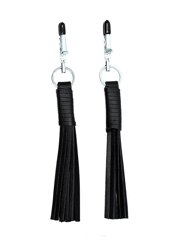 Rimba Bondage Play Pinzas para Pezones de Cuero