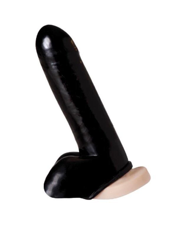 Rimba Látex Play Funda de Pene y Testículos Color Negro