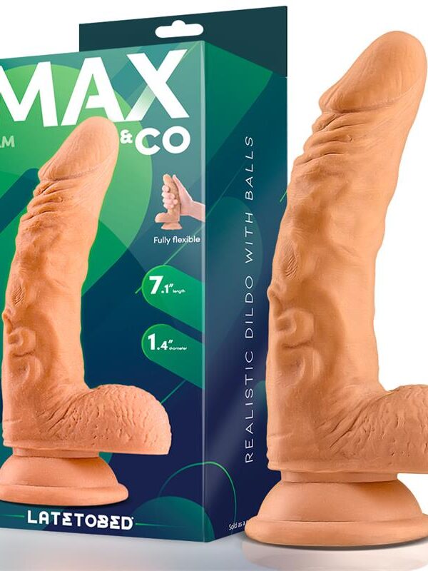 Sam Dildo Realista con Testículos 7.1 Natural