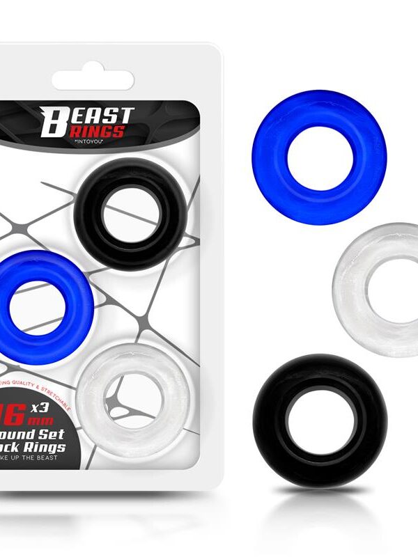 Set 3 Anillos para el Pene 3 Colores 1.6 cm